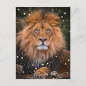 *~* Artsy AP23 Artistic Celestial SOFT Brown LION Briefkaart (Voorkant)