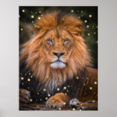 *~* Artsy AP23 Artistic Celestial SOFT Brown LION Poster (Voorkant)