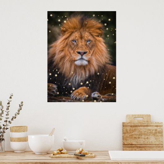 *~* Artsy AP23 Artistic Celestial SOFT Brown LION Poster (Keuken)