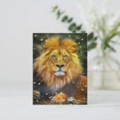 *~* Artsy AP23 Artistieke hemelse Waterverf LION Briefkaart (Staand voorkant)