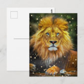 *~* Artsy AP23 Artistieke hemelse Waterverf LION Briefkaart (Voorkant / Achterkant)