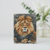 *~* Artsy AP23 Artistieke Keltische BOLD LION Briefkaart (Staand voorkant)