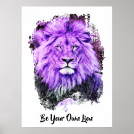 *~* Artsy AP23 Artistieke Schilderende Violet LION Poster