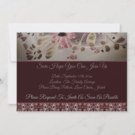 Artsy Aquarel Bloemen Kaart (Achterkant)