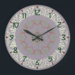 Artsy Art Deco Clock Grote Klok<br><div class="desc">Art Deco-ontwerp met duidelijke,  leesbare cijfers.</div>