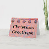 Artsy Art Deco Kerstfeestdag Kaart (Voorkant)