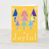 Artsy Art Script Schattige kleurrijke kerstvakanti Kaart (Voorkant)