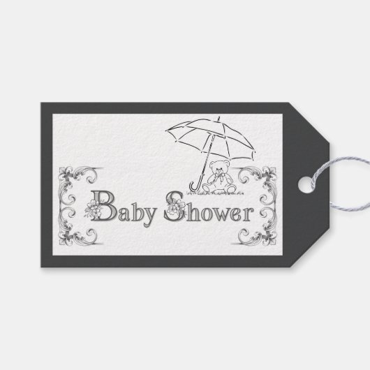 Artsy Baby Shower Cadeaulabel (Voorkant (Horizontaal))