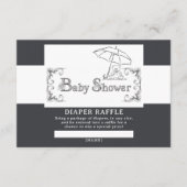 Artsy Baby Shower Diaper Raffle Informatiekaartje (Voorkant)