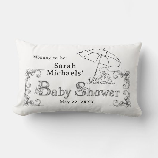 Artsy Baby Shower Mommy-to-be Kussen (Voorkant)
