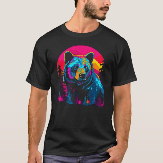 Artsy Bear Face Spirit Animal T-shirt (Voorkant)