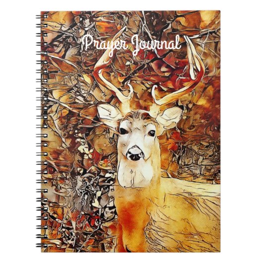 Artsy Beauful Deer Buck Prayer Journal Notitieboek (Voorkant)
