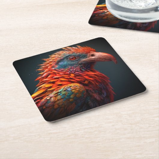 Artsy Bird Kartonnen Onderzetters (Schuin)