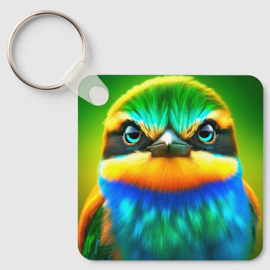 Artsy Bird Sleutelhanger (Voorkant)