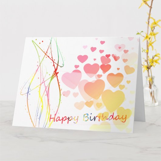 Artsy Birthday Kaart (Gele Bloem)