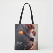 Artsy Black Cat Tote Bag (Voorkant)