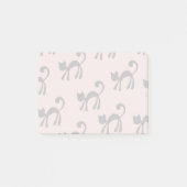 Artsy Black Cats op roze Post-it® Notes (Voorkant)