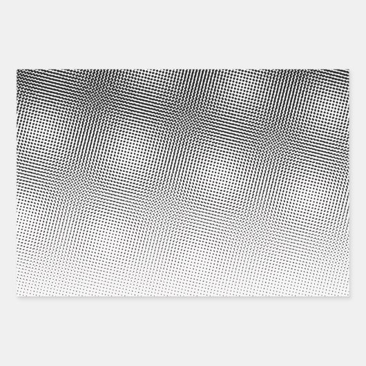 Artsy Black en White Moiré Pattern Inpakpapier Vel (Voorkant 2)