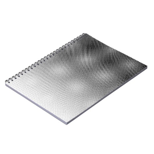 Artsy Black en White Moiré Pattern Notitieboek (Linkerzijde)