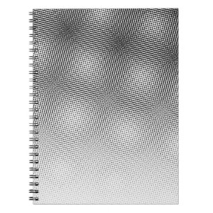 Artsy Black en White Moiré Pattern Notitieboek