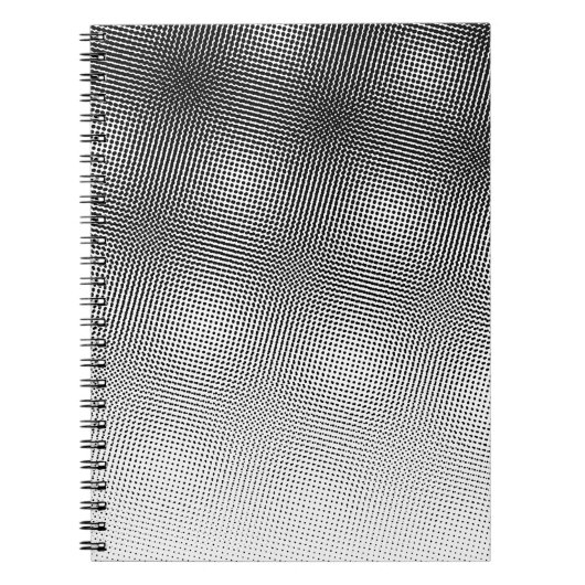 Artsy Black en White Moiré Pattern Notitieboek (Voorkant)