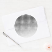 Artsy Black en White Moiré Pattern Ronde Sticker (Envelop)