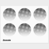 Artsy Black en White Moiré Pattern Ronde Sticker (Vel)