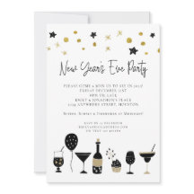 Artsy Black Gold New Years Eve Party