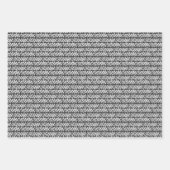 Artsy Black Grey White Abstract Zigzag Stripes Art Inpakpapier Vel (Voorkant 2)