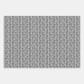 Artsy Black Grey White Abstract Zigzag Stripes Art Inpakpapier Vel (Voorkant)