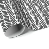 Artsy Black Grey White Zigzag Stripes Art Cadeaupapier (Rol Hoek)