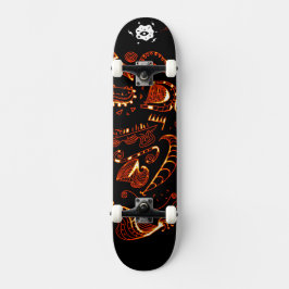 Artsy Black Oranje skateboard