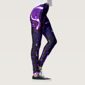 Artsy Black Paars Leggings (Rechts)
