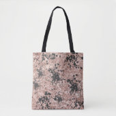Artsy Black Paint Splatter Paarse beige design Tote Bag (Voorkant)