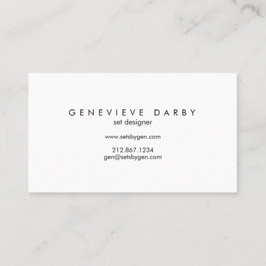 Artsy Black Paint Stroke Script Abstract Visitekaartje (Achterkant)