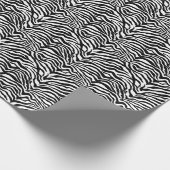 Artsy Black White Funky Zebra Print Patroon Cadeaupapier (Hoek)
