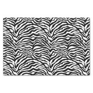 Artsy Black White Funky Zebra Print Patroon Tissuepapier