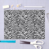 Artsy Black White Funky Zebra Print Patroon Tissuepapier (Craft)