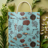 Artsy Blauw Zwemmen Duiker Koraal Tekening Medium Cadeauzakje