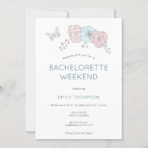 Artsy Bloemen Vlinder Bachelorette Party Weekend