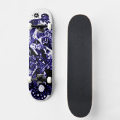 Artsy Blue Black Persoonlijk Skateboard (Voorkant)
