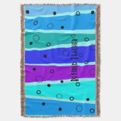 Artsy Blue Blanket in ruste Deken (Voorkant Verticaal)