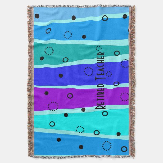 Artsy Blue Blanket in ruste Deken (Voorkant Verticaal)