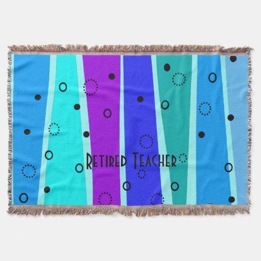 Artsy Blue Blanket in ruste Deken (Voorkant)