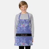 Artsy Blue Floral All-Over Print Schort (Gedragen)