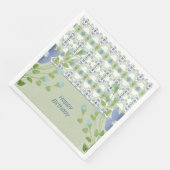 Artsy Blue Floral Servet (Hoek)