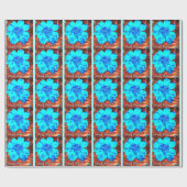 Artsy Blue Marigold *Specized* Wrapping Paper Cadeaupapier (Vlak)