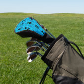Artsy Blue Psychiater Rorschach Blot Golfheadcover (Insitu)