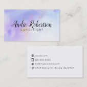 Artsy Blue Waterverf Visitekaartje (Voorkant / Achterkant)