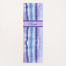 Artsy Blue White Waterverf Streaks Yogamat